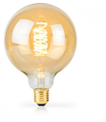 Cu bec LED E27 - G125 - 3 8 W - 250 lm - 2100 K - Luminozitate reglabila - Alb extra cald - Stil retro - 1 buc 