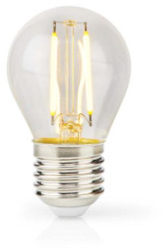 Cu bec LED E27 - G45 - 4 5 W - 470 lm - 2700 K - Luminozitate reglabila - Alb cald - Stil retro - 1 buc 