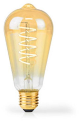 Cu bec LED E27 - ST64 - 3.8 W - 250 lm - 2100 K - Luminozitate reglabila - Alb extra cald - Stil retro - 1 buc 