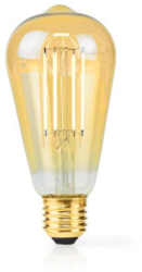 Cu bec LED E27 - ST64 - 4.9 W - 470 lm - 2100 K - Luminozitate reglabila - Extra cald alb - Stil retro - 1 buc 