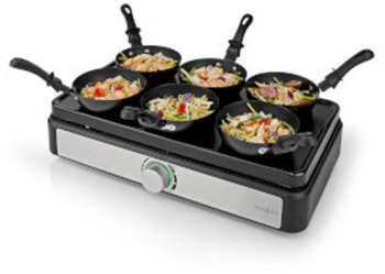 Cu set partiwok - Gratar - 6 persoane - Spatula - Reglarea temperaturii - Acoperire antiaderenta - Dreptunghi 