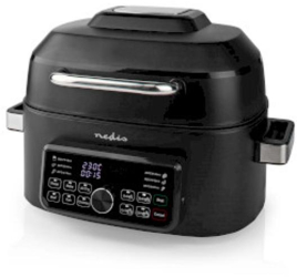 Cuptor cu aer cald - 6 l - Temporizator 120 min - Numarul de programe presetate 7 - Digital - Negru 