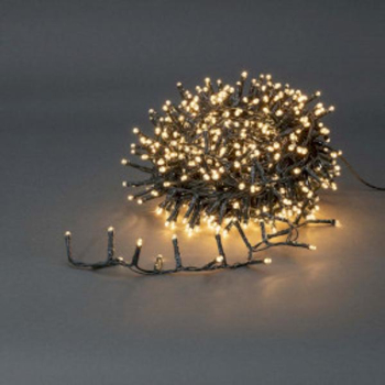 Iluminat de Craciun - Cluster compact - 560 buc. LED - Alb cald - 11 2 m - Efecte luminoase 7 - Interior sau exterior - Sursa de alimentare 