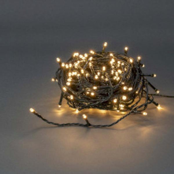 Iluminat de Craciun - sir - 180 buc. LED - Alb cald - 13 50 m - Efecte luminoase 7 - Interior sau exterior - Sursa de alimentare 