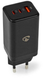 Incarcator de perete - 65 W - GaN - Functie de incarcare rapida - 3.0 / 3.25 A A - Numarul conectorilor de iesire 3 - USB-A / 2x USB-C&trad 