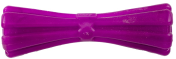 Jucarie din cauciuc eco pentru caini forma de Gantera 12 cm mov 