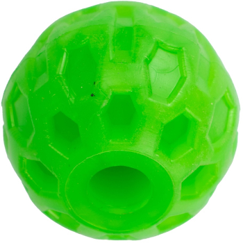 Jucarie din cauciuc eco pentru caini forma de Minge cu gaura 6 CM verde 