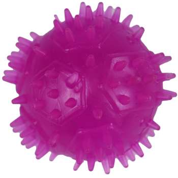Jucarie din cauciuc eco pentru caini forma de Minge cu tepi 6 CM mov 