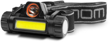 Lampa frontala - SMD + COB LED - alimentata cu baterii 