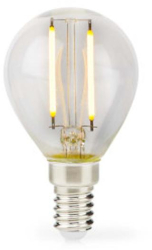 Lampa LED Bec E14 - G45 - 2 W - 250 lm - 2700 K - alb cald - stil retro - 1 buc - clar 