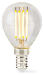 Lampa LED Bec E14 - G45 - 4 5 W - 470 lm - 2700 K - Luminozitate reglabila - Alb cald - Stil retro - 1 buc - Golire 