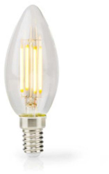 Lampa LED Bec E14 - Lumanare - 4 5 W - 470 lm - 2700 K - Luminozitate reglabila - Alb cald - Stil retro - 1 buc - clar 