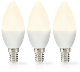 LED bec E14 - Lumanare - 4 9 W - 470 lm - 2700 K - Alb cald - Dim - 3 buc 
