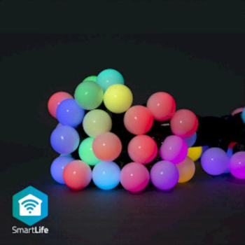 Lumini decorative SmartLife - Party LED String - Wi-Fi - RGB - 48 buc. LED - 10 8 m - Android&trade / IOS - Diametru bec 30 mm 