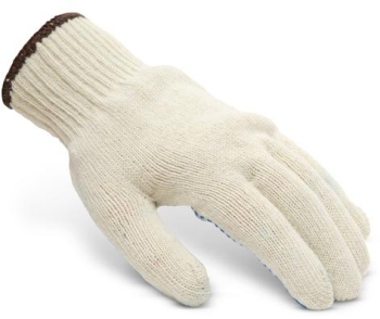 Manusi din bumbac antiderapant - PVC punctat - XL 