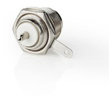 PL259 Conector - Drept - Priza - Nichelat - 75 Ohm - Cadru - Diametru cablu intrare 5.0 mm - Metal - Argintiu - 25 buc - Punga de plastic 