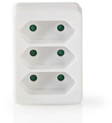 Priza Splitter - Tip F CEE 7/7 - 250 V AC 50 Hz - Franceza / Tip C CEE 7/16 - 250 V AC 50/60 Hz - 2 5 A - 1700 W - Alb 