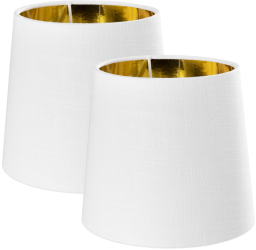 Set 2 x Abajur modern de in Navaris 17 cm corp E14 Alb 53996.02.40 