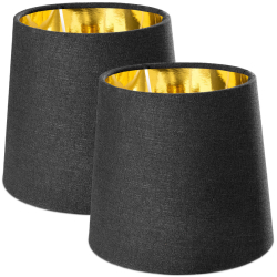 Set 2 x Abajur modern de in Navaris 17 cm corp E14 Negru 53996.01.40 