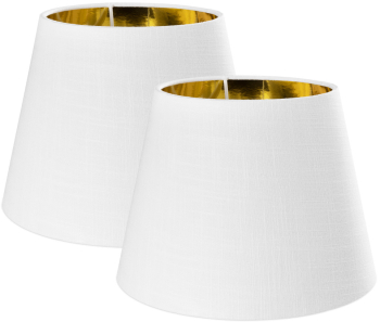Set 2 x Abajur modern de in Navaris 22 cm corp E27 Alb 53997.02.40 
