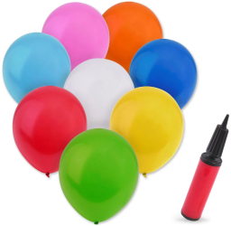 Set 25 de baloane Zolai¿ ½ cu pompa multicolore dimensiune 30 cm 