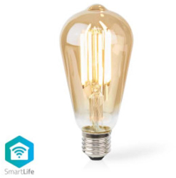 SmartLife Bec LED - Wi-Fi - E27 - 806 lm - 7 W - Alb cald - 1800 - 3000 K - Sticla - Android&trade / IOS - ST64 - 1 buc 