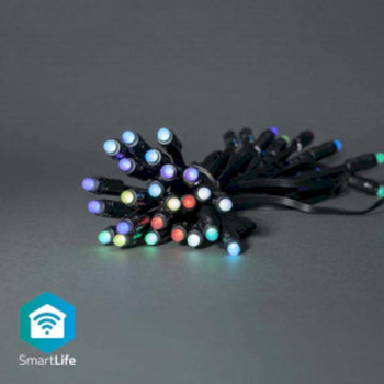 SmartLife Christmas Lights - Party LED String - Wi-Fi - RGB - 48 buc. LED - 10 80 m - Android&trade / IOS 