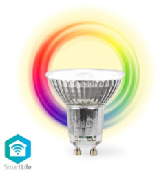 SmartLife LED Spot - Wi-Fi - GU10 - 345 lm - 4.9 W - Alb cald si rece / RGB - 2700 - 6500 K - Clasa energetica G - Android&trade / IOS - P 
