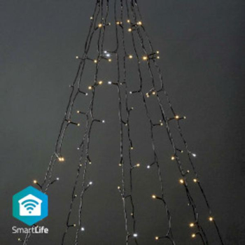SmartLife Lumini de Craciun - Lemn - Wi-Fi - Alb cald si rece - 200 buc. LED - 20 0 m - 10 x 2 m - Android&trade / IOS 