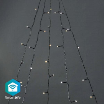 SmartLife Lumini de Craciun - Lemn - Wi-Fi - Alb cald si rece - 200 buc. LED - 20 0 m - 5 x 4 m - Android&trade / IOS 