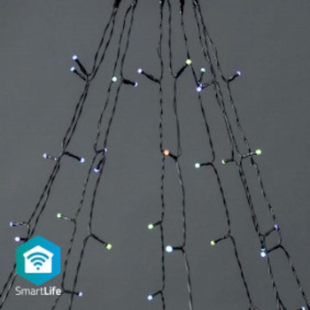 SmartLife Lumini de Craciun - Lemn - Wi-Fi - RGB - 180 buc. LED - 10 x 2 m - Android&trade / IOS 