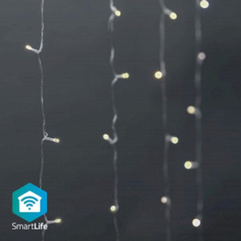 SmartLife Lumini de Craciun - Perdele - Wi-Fi - Alb cald - 200 buc. LED - 3 00 m - Android&trade / IOS 