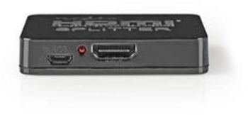 Splitter HDMI &trade - 2 port uri porturi - intrare HDMI&trade - 2x iesire HDMI&trade - 4K30Hz - 2.25 Gbps - ABS / PVC - Negru 