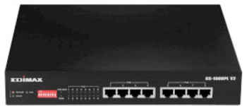 Switch PoE+ Gigabit Ethernet cu 8 porturi cu raza lunga de actiune si switch DIP 