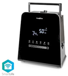 Umidificator SmartLife - 110 W - Ceata rece si fierbinte - 5 5 l - Higrometru - Timer - Telecomanda - Mod noapte - Negru 
