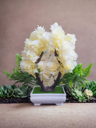 Copacel artificial floral alb 