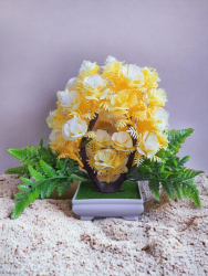 Copacel artificial floral galben 