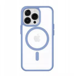 Husa MagSafe pentru Apple iPhone 11 Full Cover Frosted Acrylic Color Big Hole Magnetica Incarcare Wireless Flippy Albastru Deschis 