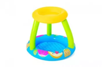 Piscina gonflabila pentru copii rotunda cu acoperis albastru 94x89x79 cm Bestway Fruit 