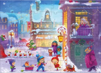 Puzzle - Orasul pregatit de Craciun 60 piese