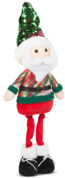 Figurina elf textila de Craciun - 65 x 18 x 13 cm - Mos Craciun 