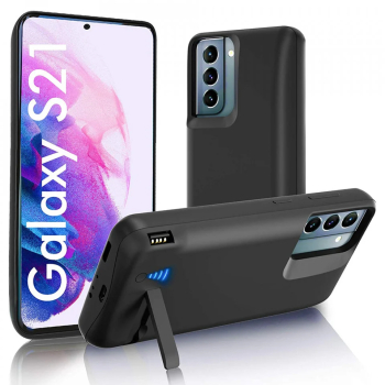 Husa pentru Samsung Galaxy S21 5G cu Baterie de 4800mAh - Techsuit Power Pro - Black 