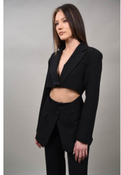 SACOU COSTUM CUT OUT MILANO M Negru