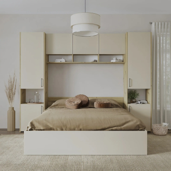 Set dormitor haaus Malmo V11 Pat 200 x 160 cm Stejar Artisan/Argila 