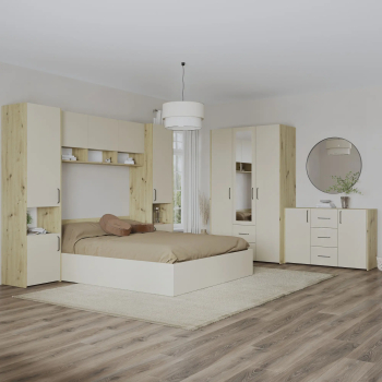 Set dormitor haaus Malmo V12 Pat 200 x 160 cm Stejar Artisan/Argila 
