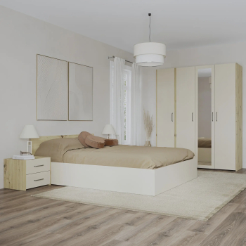 Set dormitor haaus Malmo V7 Pat 200 x 160 cm Stejar Artisan/Argila 