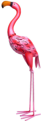 Decoratiune gradina metalica flamingo 14x24x65 cm 