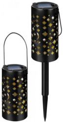 Lampa solara pentru gradina LED set 2 buc 6x6x41 cm Yildun 