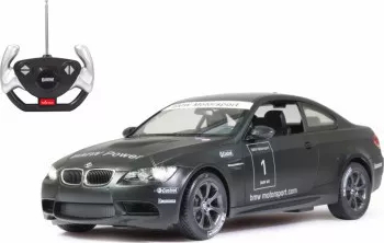 Masina RC cu telecomanda BMW M3 sport negru / Lungime 33 cm / Scara 1 14 / 2.4 Ghz / Lumina Led fata/spate / 6+ 