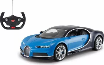 Masina RC cu telecomanda Bugatti Chiron albastru / Lungime 32 cm / Scara 1 14/ 2.4 Ghz / Lumina Led fata/spate / 6+ 